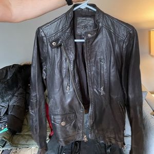 Black Banana Republic Leather Jacket